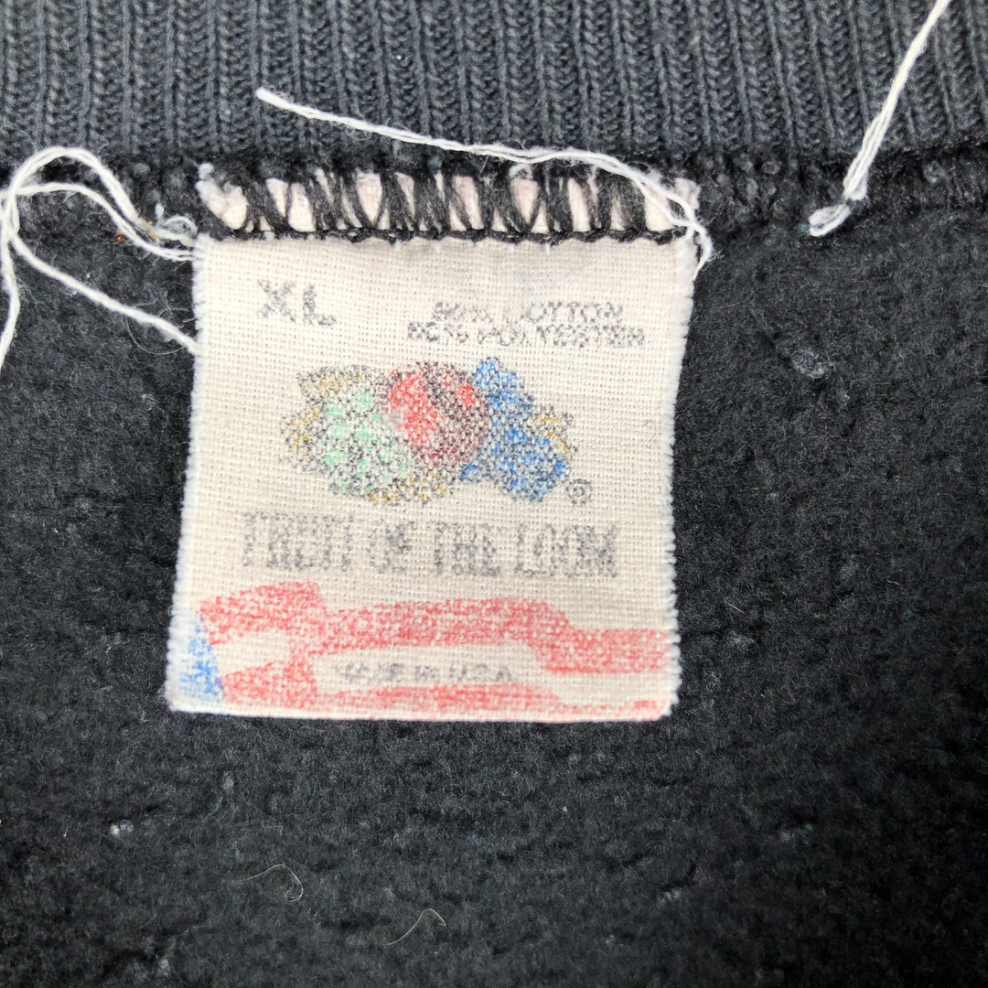 Vintage 1980'S Fruit of the Loom University of Iowa logo sweatshirt, Made in USA, Men's XL unclear black type Vintage Second Hand
