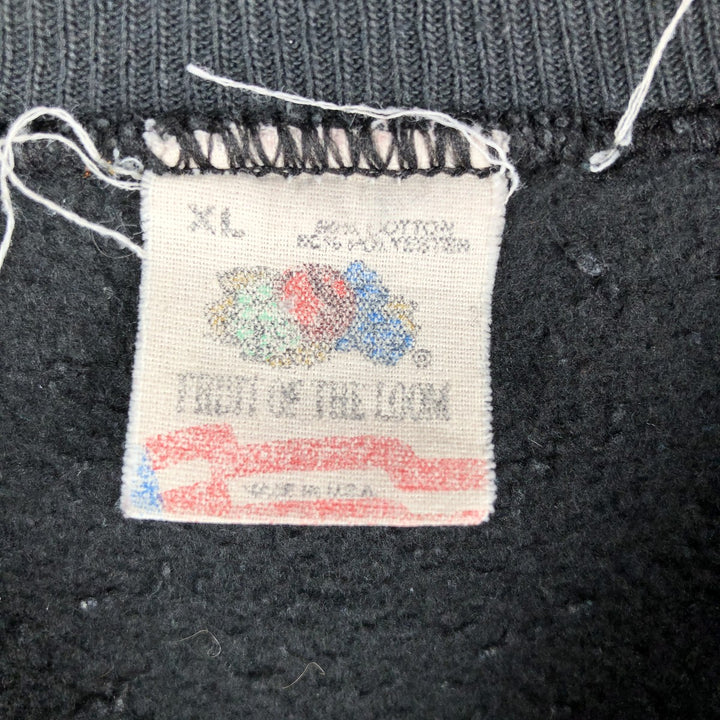 Vintage 1980'S Fruit of the Loom University of Iowa logo sweatshirt, Made in USA, Men's XL unclear black type Vintage Second Hand