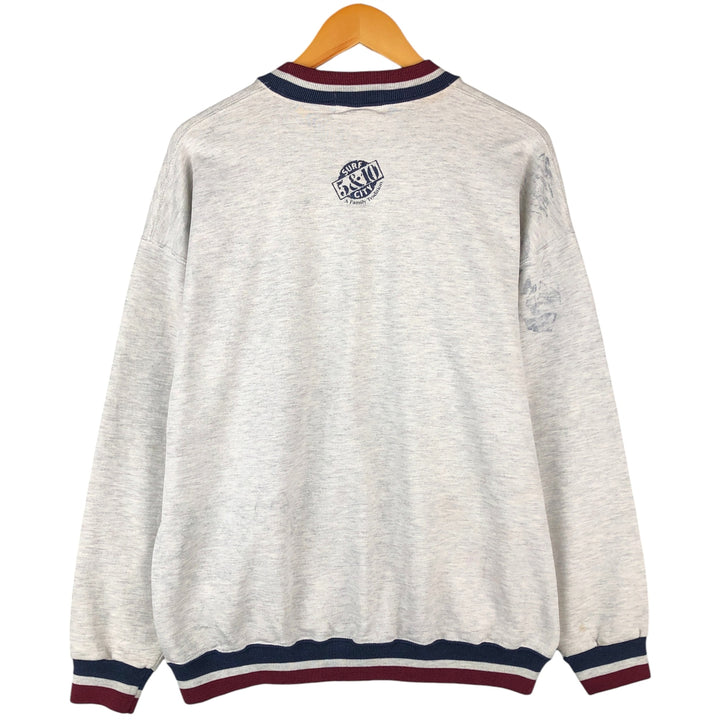 80s-90'S Jerzees College Sweatshirt, Made in USA, Men's Size L, Vintage cotton gray type Vintage Second Hand