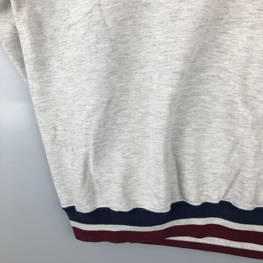 80s-90'S Jerzees College Sweatshirt, Made in USA, Men's Size L, Vintage cotton gray type Vintage Second Hand