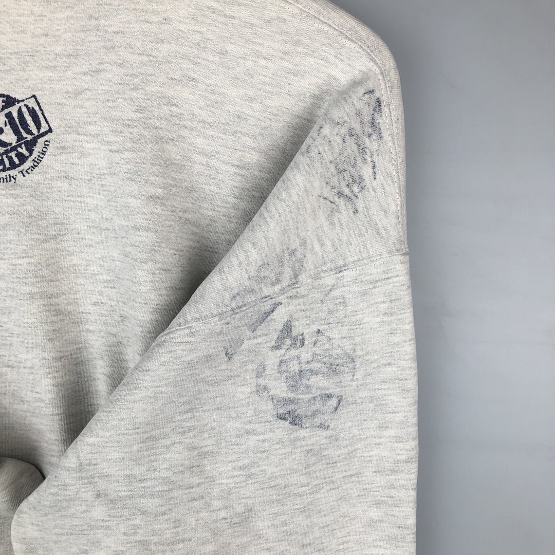 80s-90'S Jerzees College Sweatshirt, Made in USA, Men's Size L, Vintage cotton gray type Vintage Second Hand
