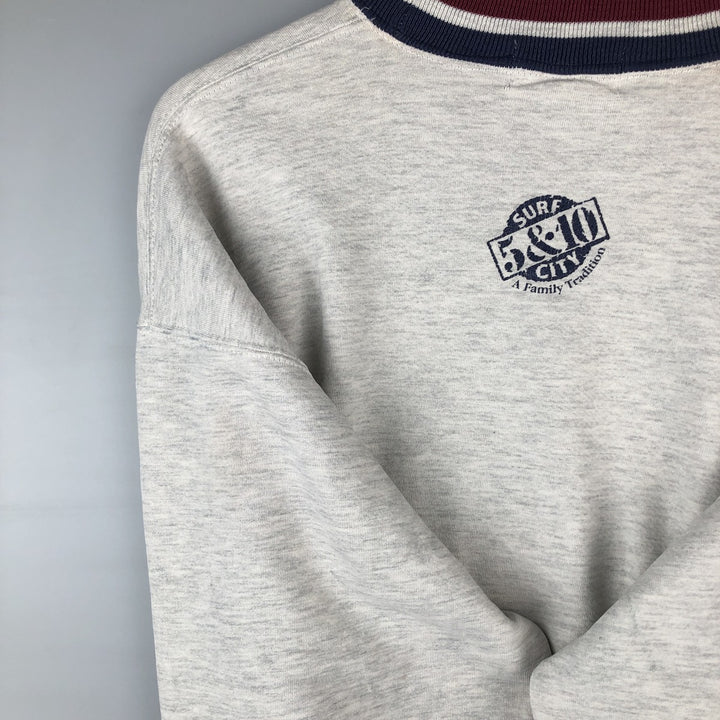 80s-90'S Jerzees College Sweatshirt, Made in USA, Men's Size L, Vintage cotton gray type Vintage Second Hand