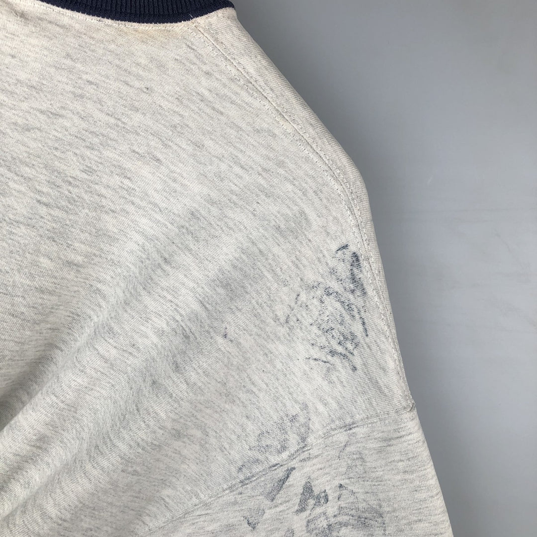 80s-90'S Jerzees College Sweatshirt, Made in USA, Men's Size L, Vintage cotton gray type Vintage Second Hand