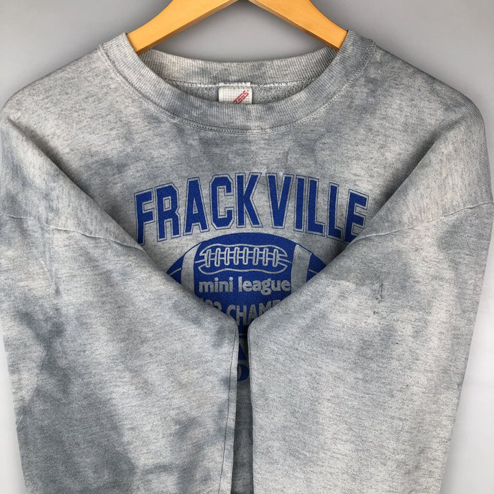 Vintage 80s-90'S Jerzees tie-dye pattern college sweatshirt, made in the USA, size L, men's cotton Blue type light blue Vintage Second Hand