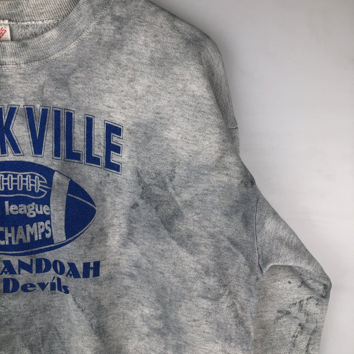 Vintage 80s-90'S Jerzees tie-dye pattern college sweatshirt, made in the USA, size L, men's cotton Blue type light blue Vintage Second Hand