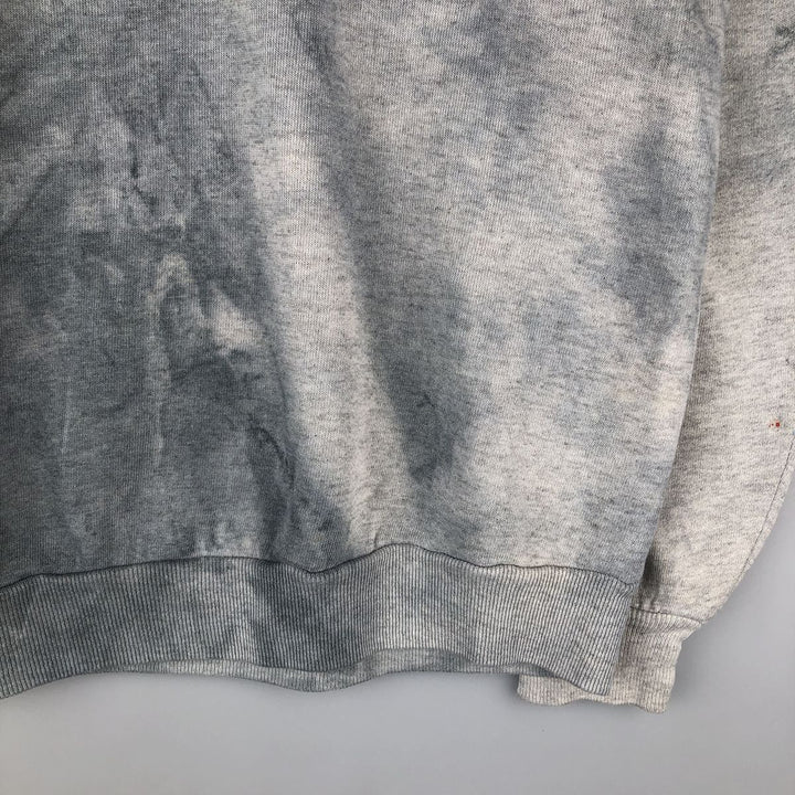 Vintage 80s-90'S Jerzees tie-dye pattern college sweatshirt, made in the USA, size L, men's cotton Blue type light blue Vintage Second Hand