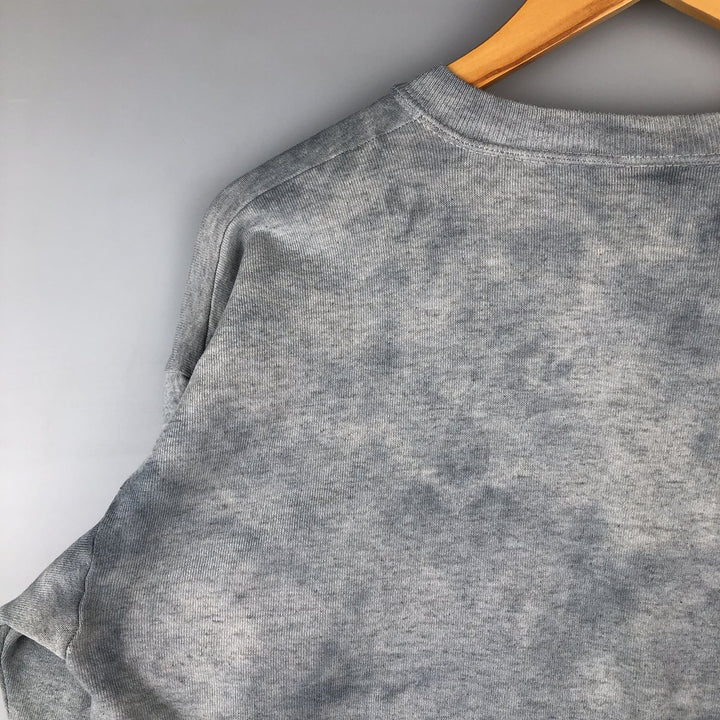 Vintage 80s-90'S Jerzees tie-dye pattern college sweatshirt, made in the USA, size L, men's cotton Blue type light blue Vintage Second Hand