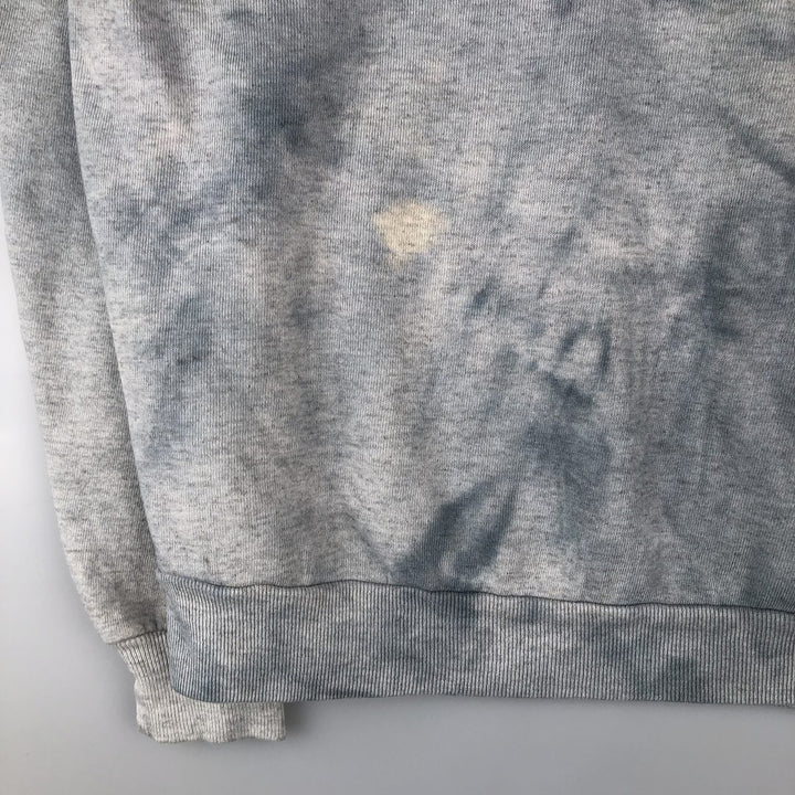 Vintage 80s-90'S Jerzees tie-dye pattern college sweatshirt, made in the USA, size L, men's cotton Blue type light blue Vintage Second Hand