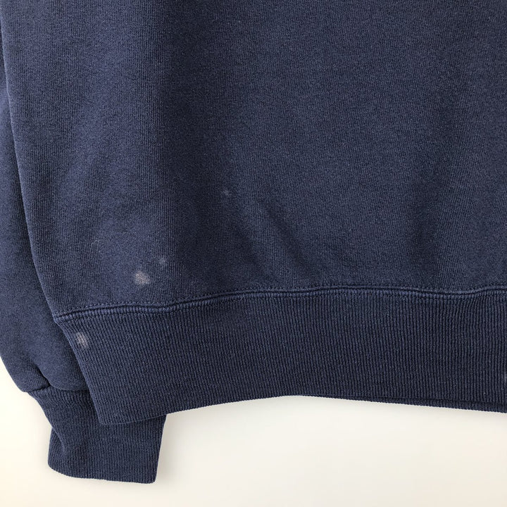 Vintage 90'S Russell ATHLETIC Check Pattern College Sweatshirt, Made in USA, Men's Size XL cotton navy blue type Vintage Second Hand