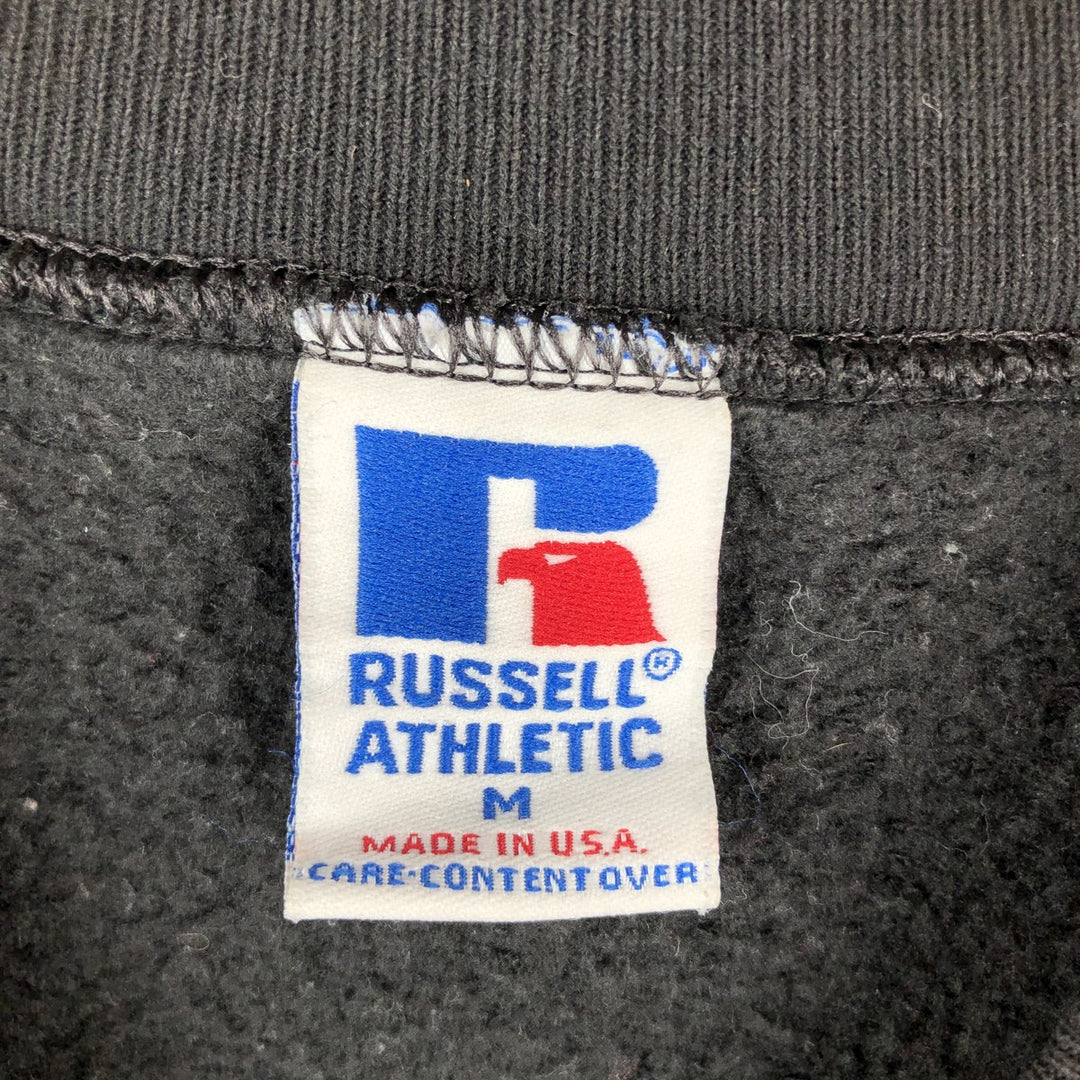 90'S Russell College Sweatshirt, Made in USA, Men's M, Vintage cotton black type Vintage Second Hand