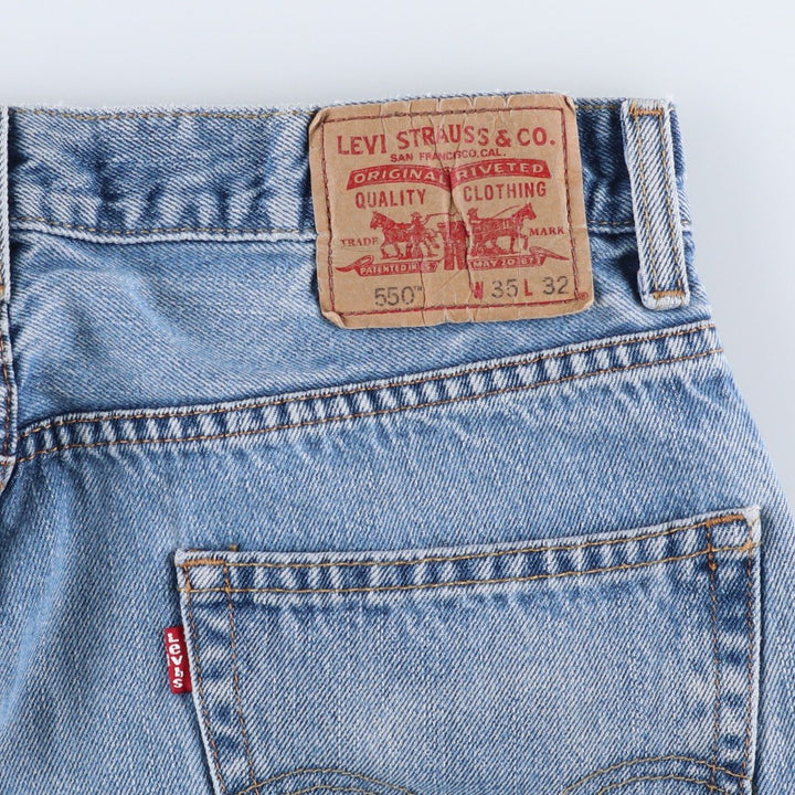 Levi's 550 Relaxed Fit Tapered Denim Pants for Men, W34 equivalent unclear blue type Vintage Second Hand