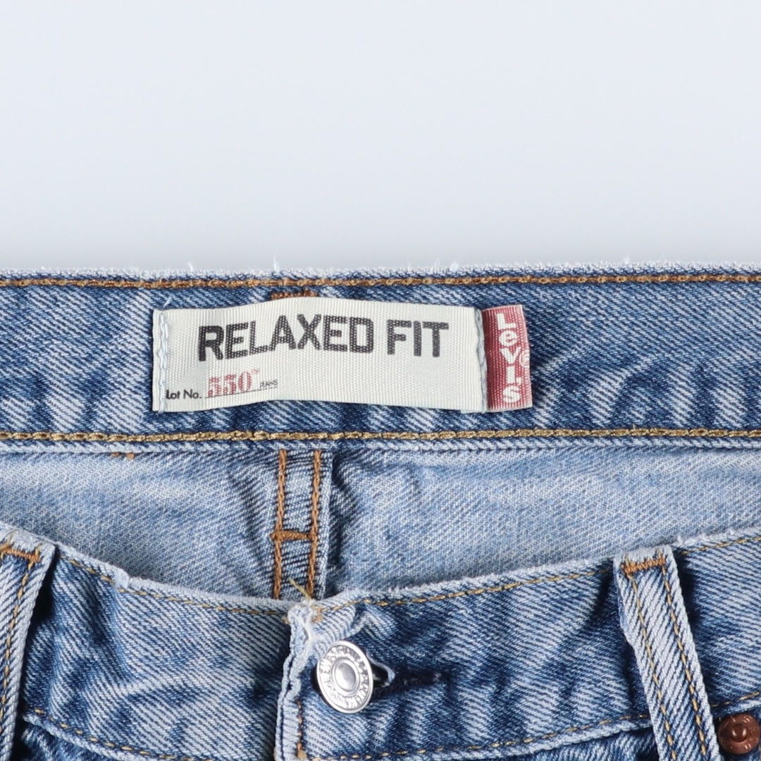 Levi's 550 Relaxed Fit Tapered Denim Pants for Men, W34 equivalent unclear blue type Vintage Second Hand