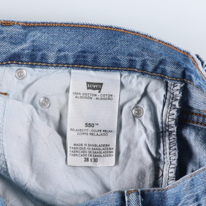 Levi's 550 Relaxed Fit Tapered Denim Pants for Men, W37 cotton blue type Vintage Second Hand