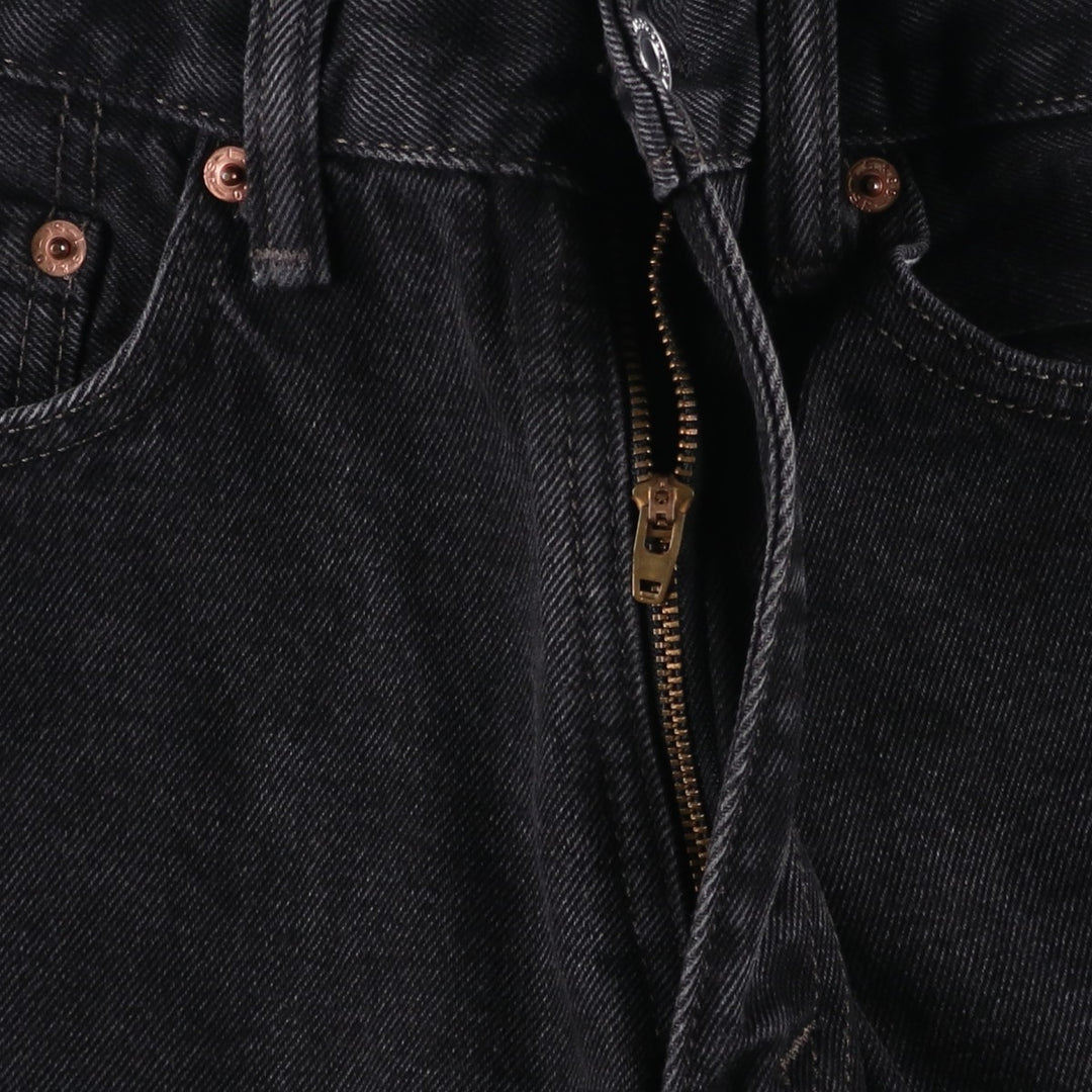 Levi's 550 Classic Relaxed Tapered Black Denim Pants, Men's Size W32 cotton black type Vintage Second Hand