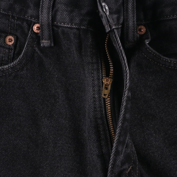 Levi's 550 Classic Relaxed Tapered Black Denim Pants, Men's Size W32 cotton black type Vintage Second Hand
