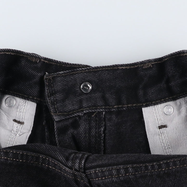 Levi's 550 Classic Relaxed Tapered Black Denim Pants, Men's Size W32 cotton black type Vintage Second Hand