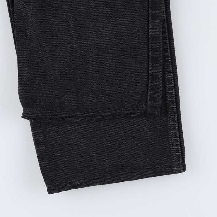 Levi's 550 Classic Relaxed Tapered Black Denim Pants, Men's Size W32 cotton black type Vintage Second Hand