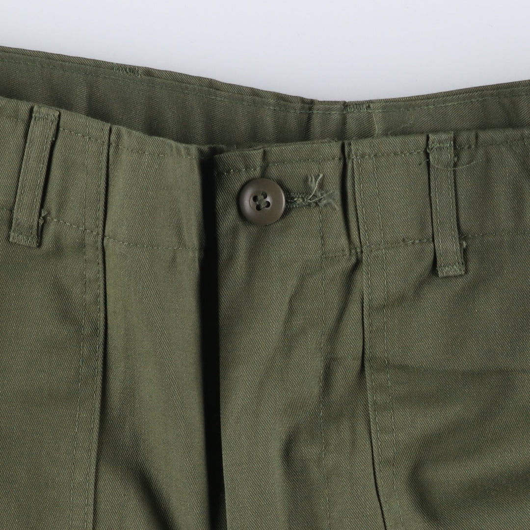 1970'S US Military Baker Pants, Made in USA, Men's, Size W34, Vintage cotton Khaki type sage green Vintage Second Hand