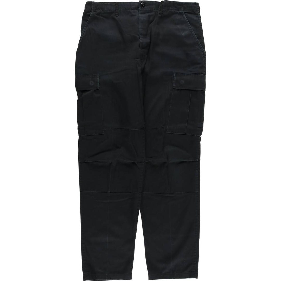 Military Cargo Pants MEDIUM-REGULAR Men's W36 polyester black type Vintage Second Hand