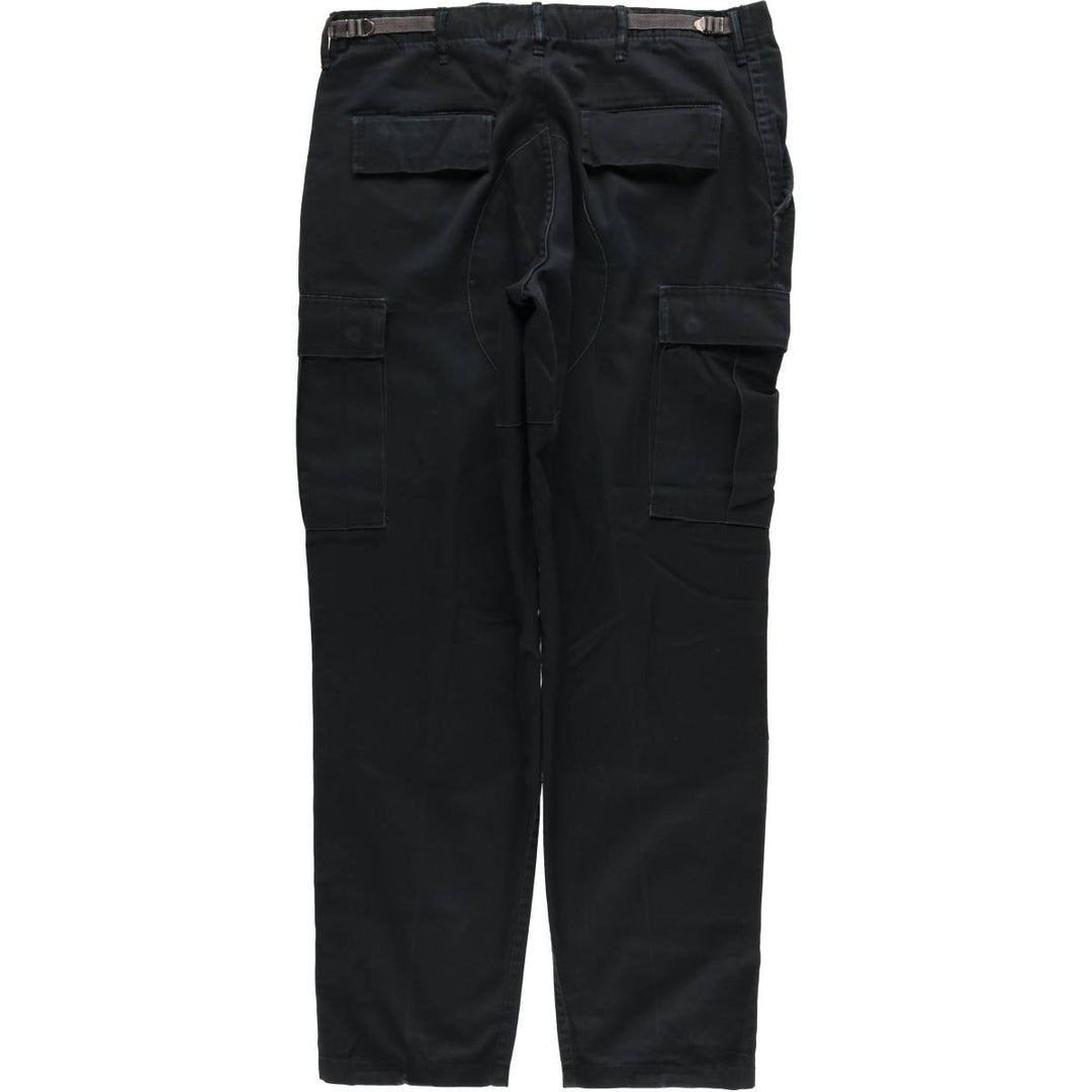 Military Cargo Pants MEDIUM-REGULAR Men's W36 polyester black type Vintage Second Hand