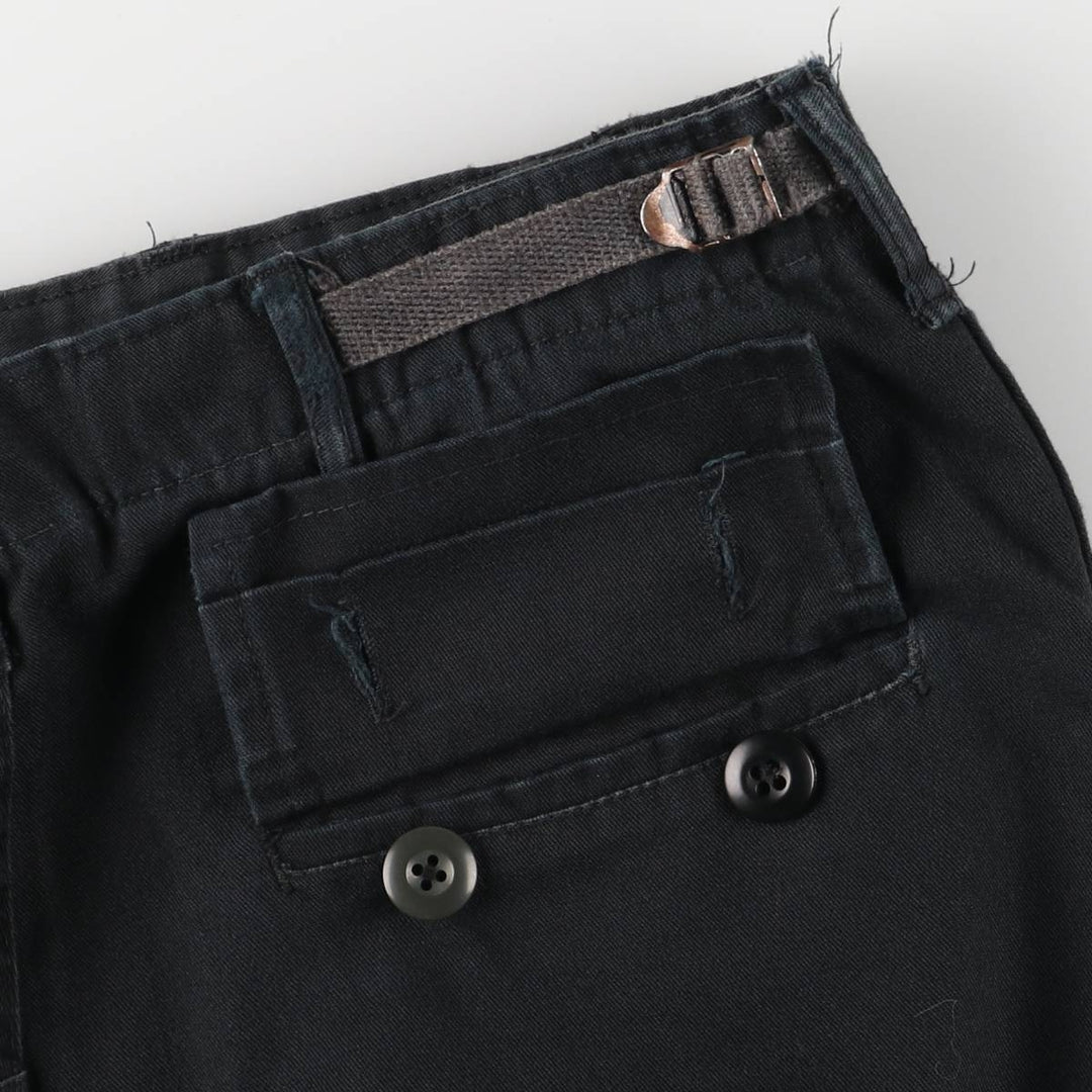 Military Cargo Pants MEDIUM-REGULAR Men's W36 polyester black type Vintage Second Hand