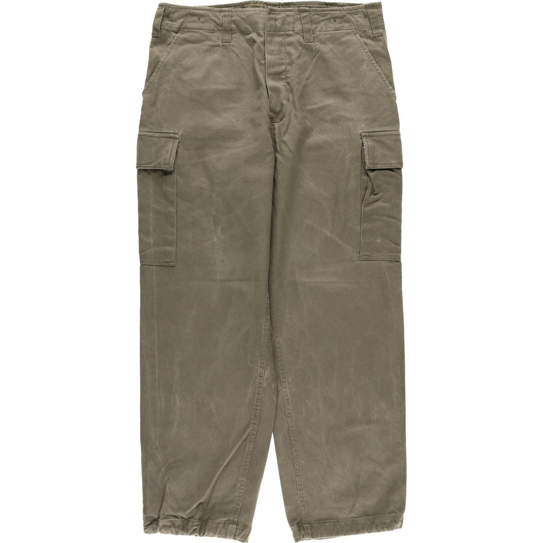 German Military Cargo Pants Men's Size W35 cotton Khaki type Vintage Second Hand