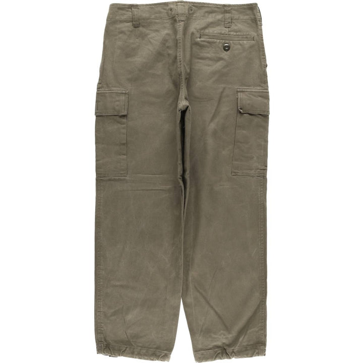 German Military Cargo Pants Men's Size W35 cotton Khaki type Vintage Second Hand