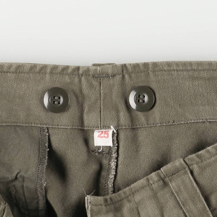 German Military Cargo Pants Men's Size W35 cotton Khaki type Vintage Second Hand