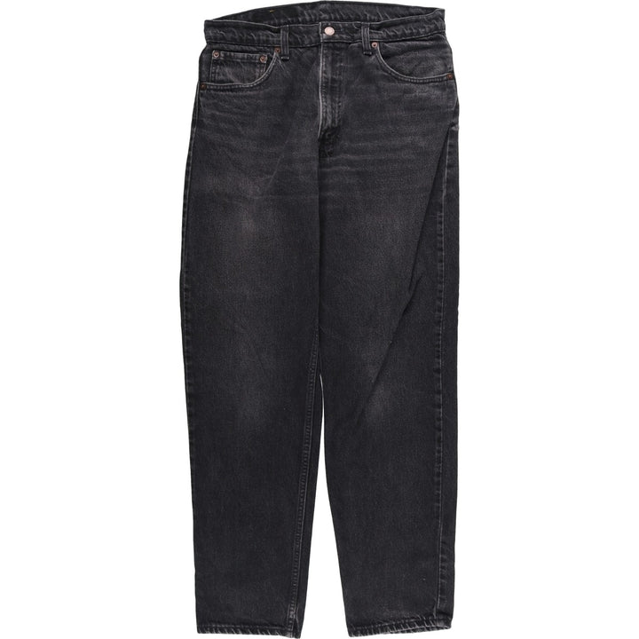 90s-00'S Levi's 550 Relax Fit Tapered Leg Black Denim Pants, Made in Canada, Men's Size W34 cotton black type Vintage Second Hand