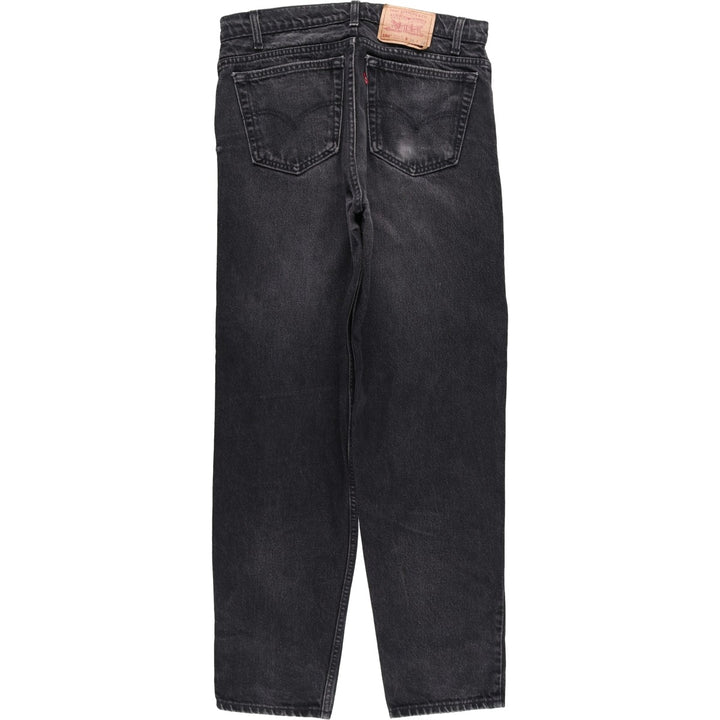 90s-00'S Levi's 550 Relax Fit Tapered Leg Black Denim Pants, Made in Canada, Men's Size W34 cotton black type Vintage Second Hand