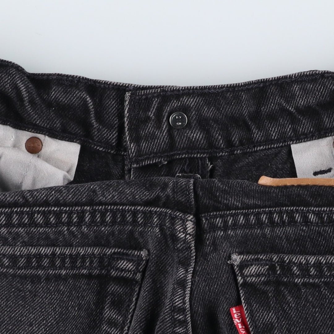 90s-00'S Levi's 550 Relax Fit Tapered Leg Black Denim Pants, Made in Canada, Men's Size W34 cotton black type Vintage Second Hand