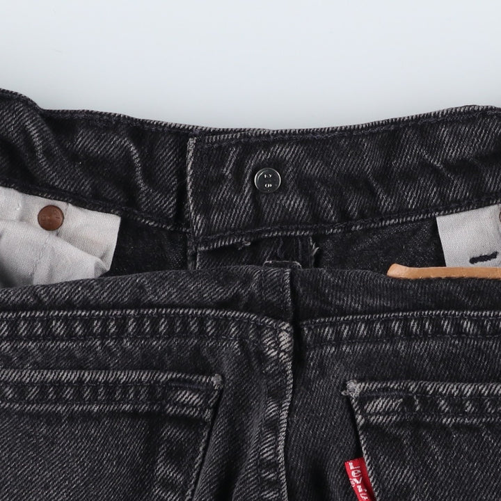 90s-00'S Levi's 550 Relax Fit Tapered Leg Black Denim Pants, Made in Canada, Men's Size W34 cotton black type Vintage Second Hand