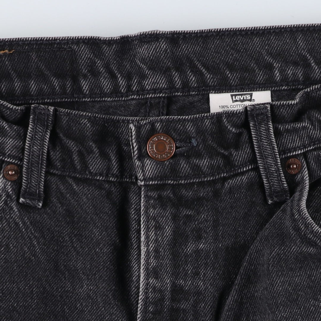 90s-00'S Levi's 550 Relax Fit Tapered Leg Black Denim Pants, Made in Canada, Men's Size W34 cotton black type Vintage Second Hand