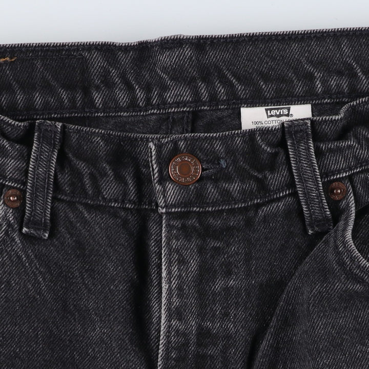 90s-00'S Levi's 550 Relax Fit Tapered Leg Black Denim Pants, Made in Canada, Men's Size W34 cotton black type Vintage Second Hand
