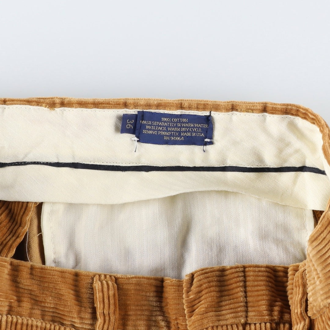 J.PRESS Corduroy Pants, Made in USA, Men's, Size 35 cotton beige type brown Vintage Second Hand