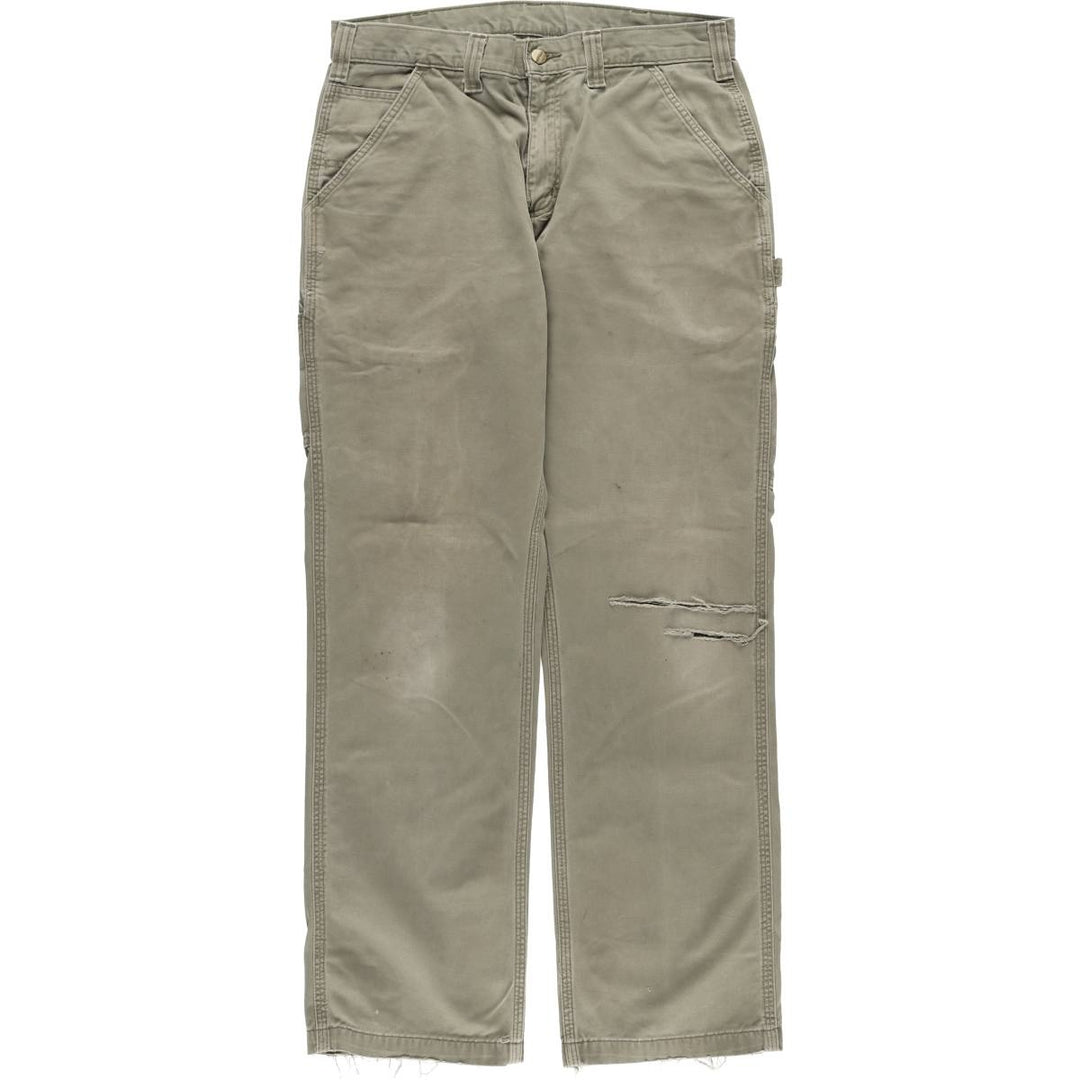 Carhartt Relaxed Fit Painter Pants, Men's, W34 equivalent cotton Khaki type sage green Vintage Second Hand