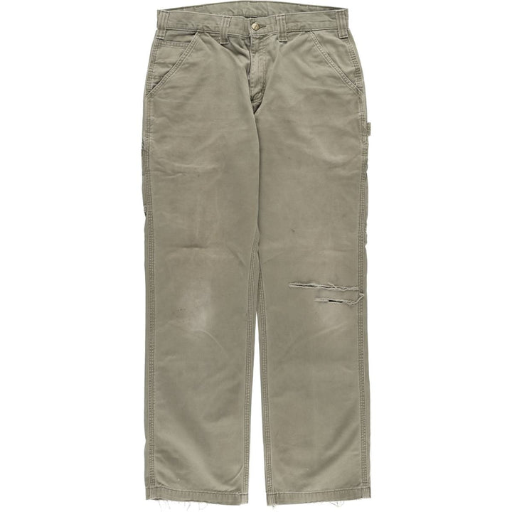 Carhartt Relaxed Fit Painter Pants, Men's, W34 equivalent cotton Khaki type sage green Vintage Second Hand