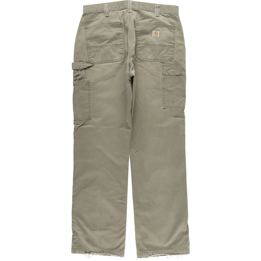 Carhartt Relaxed Fit Painter Pants, Men's, W34 equivalent cotton Khaki type sage green Vintage Second Hand