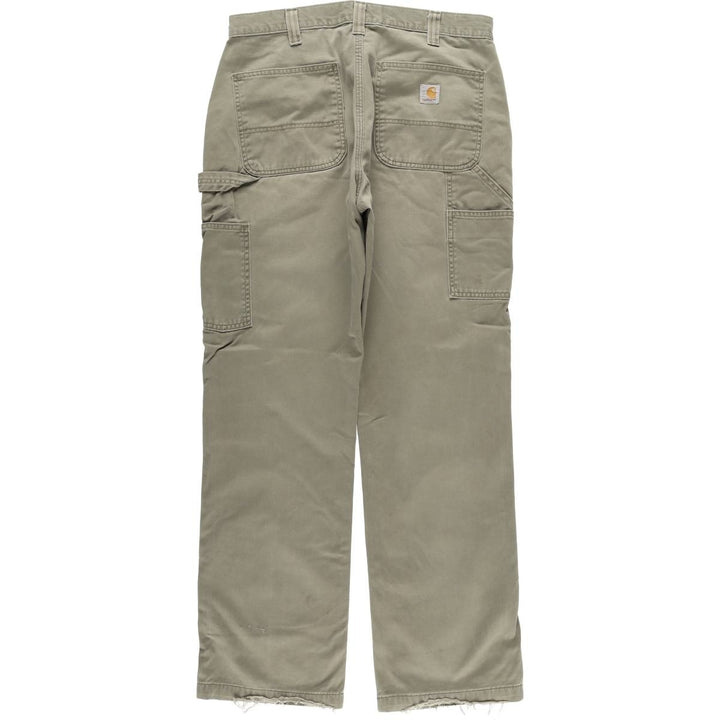Carhartt Relaxed Fit Painter Pants, Men's, W34 equivalent cotton Khaki type sage green Vintage Second Hand