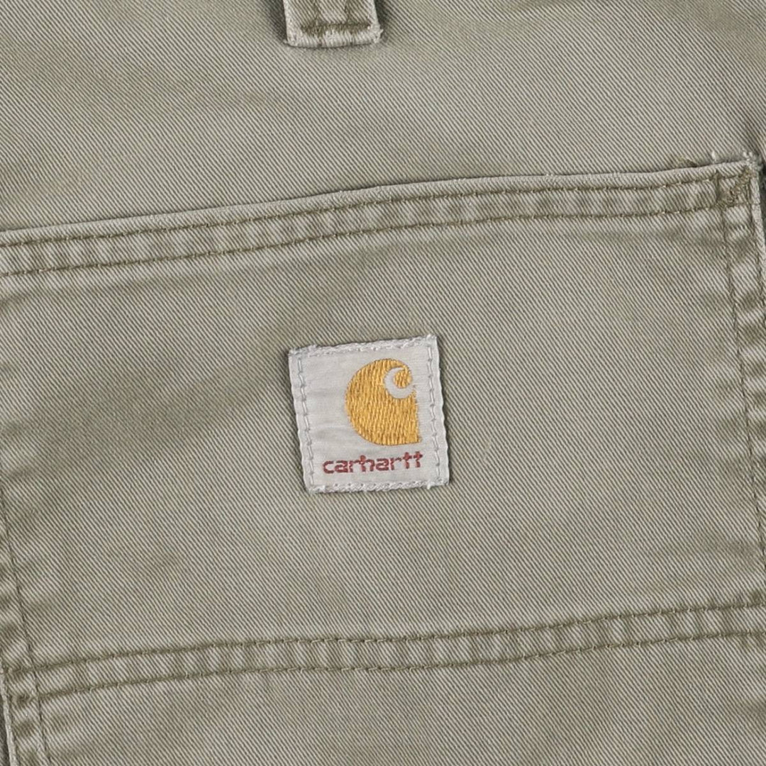 Carhartt Relaxed Fit Painter Pants, Men's, W34 equivalent cotton Khaki type sage green Vintage Second Hand