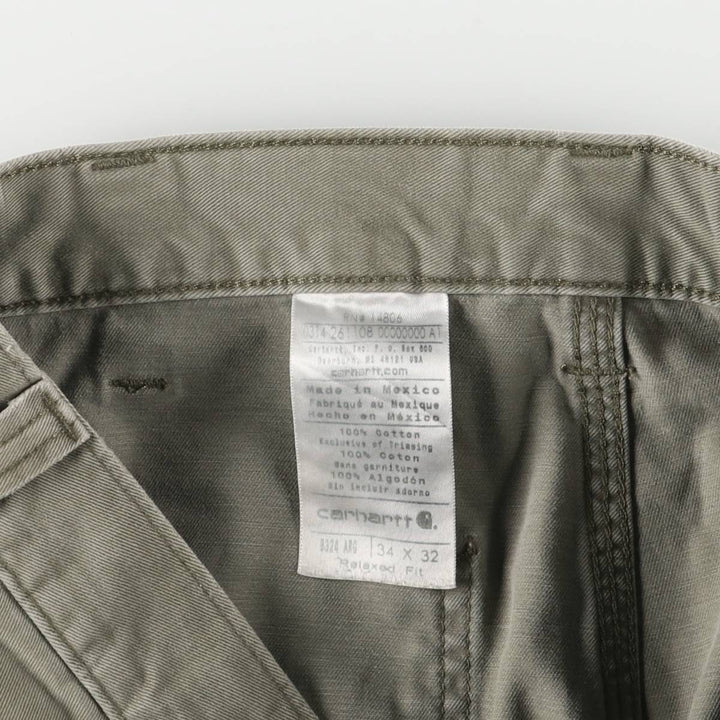 Carhartt Relaxed Fit Painter Pants, Men's, W34 equivalent cotton Khaki type sage green Vintage Second Hand