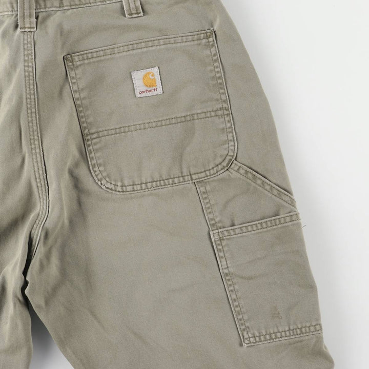 Carhartt Relaxed Fit Painter Pants, Men's, W34 equivalent cotton Khaki type sage green Vintage Second Hand