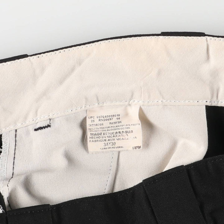 Dickies Work Pants Men's W34 polyester black type Vintage Second Hand