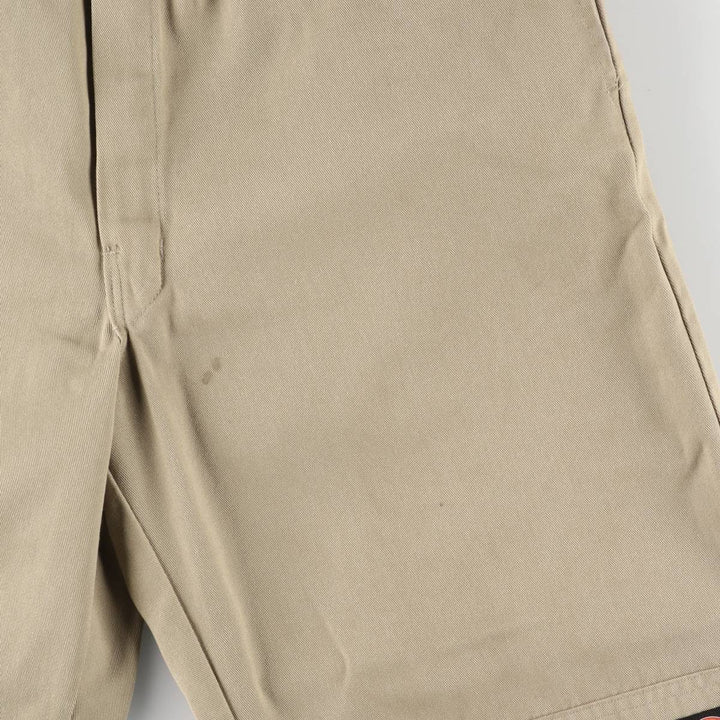 Dickies Loose Fit Double Knee Cut-off Work Pants for Men, W35 polyester Beige type Vintage Second Hand