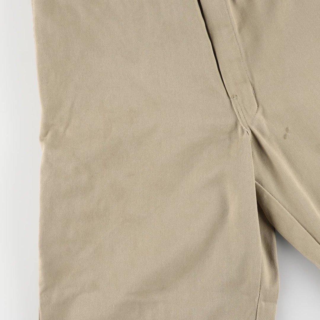 Dickies Loose Fit Double Knee Cut-off Work Pants for Men, W35 polyester Beige type Vintage Second Hand