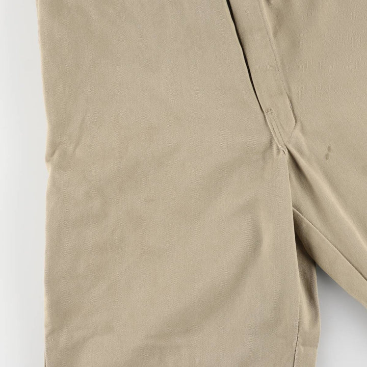 Dickies Loose Fit Double Knee Cut-off Work Pants for Men, W35 polyester Beige type Vintage Second Hand
