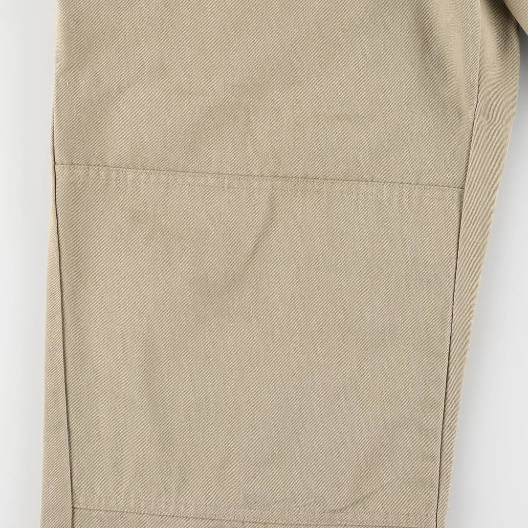 Dickies Loose Fit Double Knee Cut-off Work Pants for Men, W35 polyester Beige type Vintage Second Hand