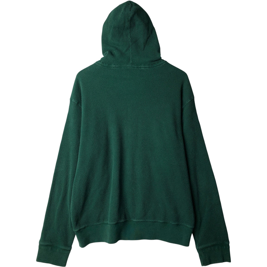 Ralph Lauren POLO by Ralph Lauren Thermal Sweat Full-Zip Hoodie, Men's XL cotton Green type dark green Vintage Second Hand
