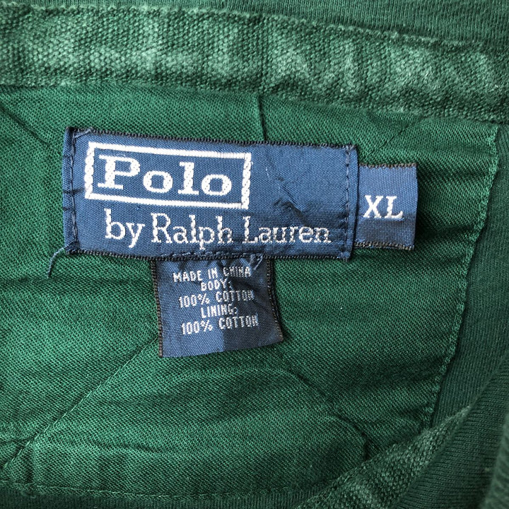 Ralph Lauren POLO by Ralph Lauren Thermal Sweat Full-Zip Hoodie, Men's XL cotton Green type dark green Vintage Second Hand