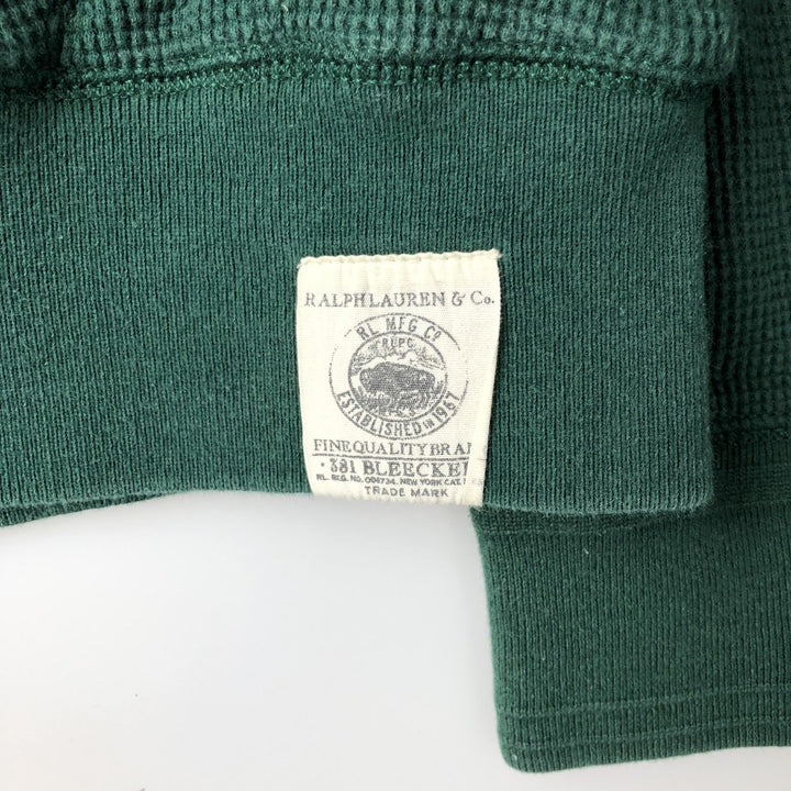 Ralph Lauren POLO by Ralph Lauren Thermal Sweat Full-Zip Hoodie, Men's XL cotton Green type dark green Vintage Second Hand